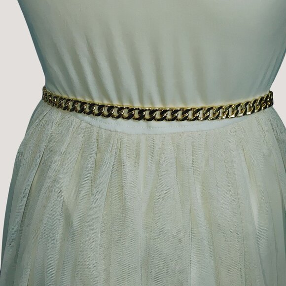Gold Chain Waist Belt Double Layer Design Versatile Adjustable Vintage Style main image 4